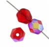 Fire polished 6mm Siam Ruby Aurora Borealis
